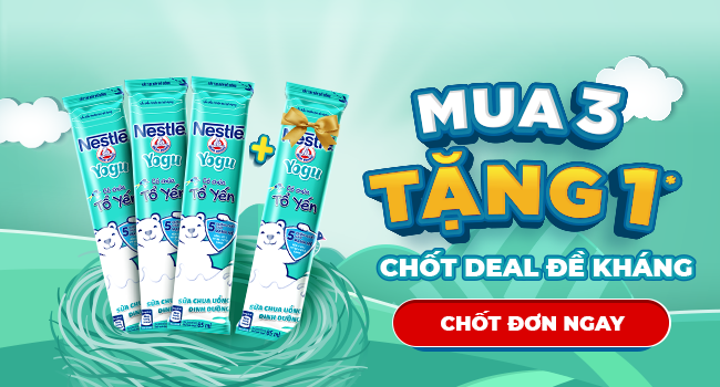Với sữa chua uống dinh dưỡng Nestlé YOGU, bố mẹ yên tâm